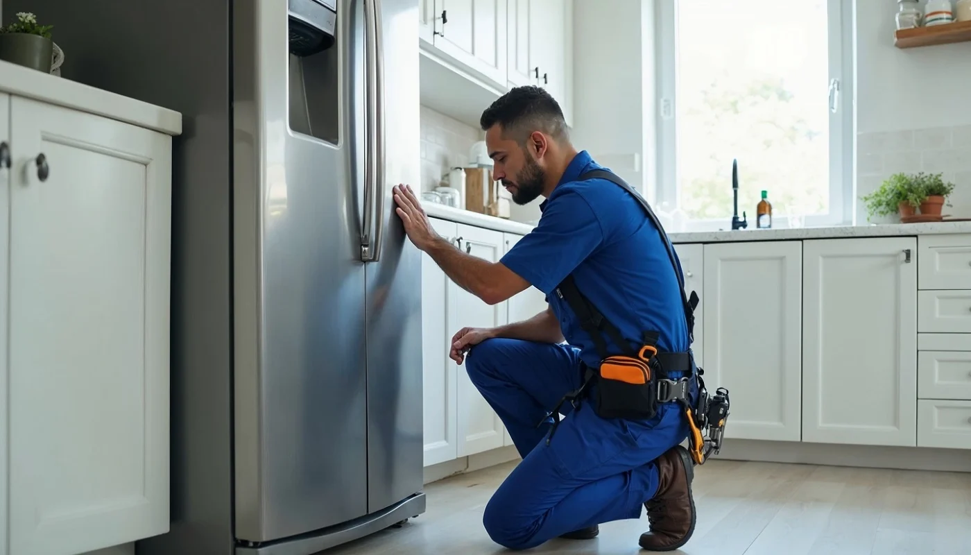Sub-Zero refrigerator displaying error codes in Hollywood kitchen